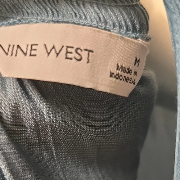 Nine West Teal Long Sleeve Blouse - Picture 5 of 7